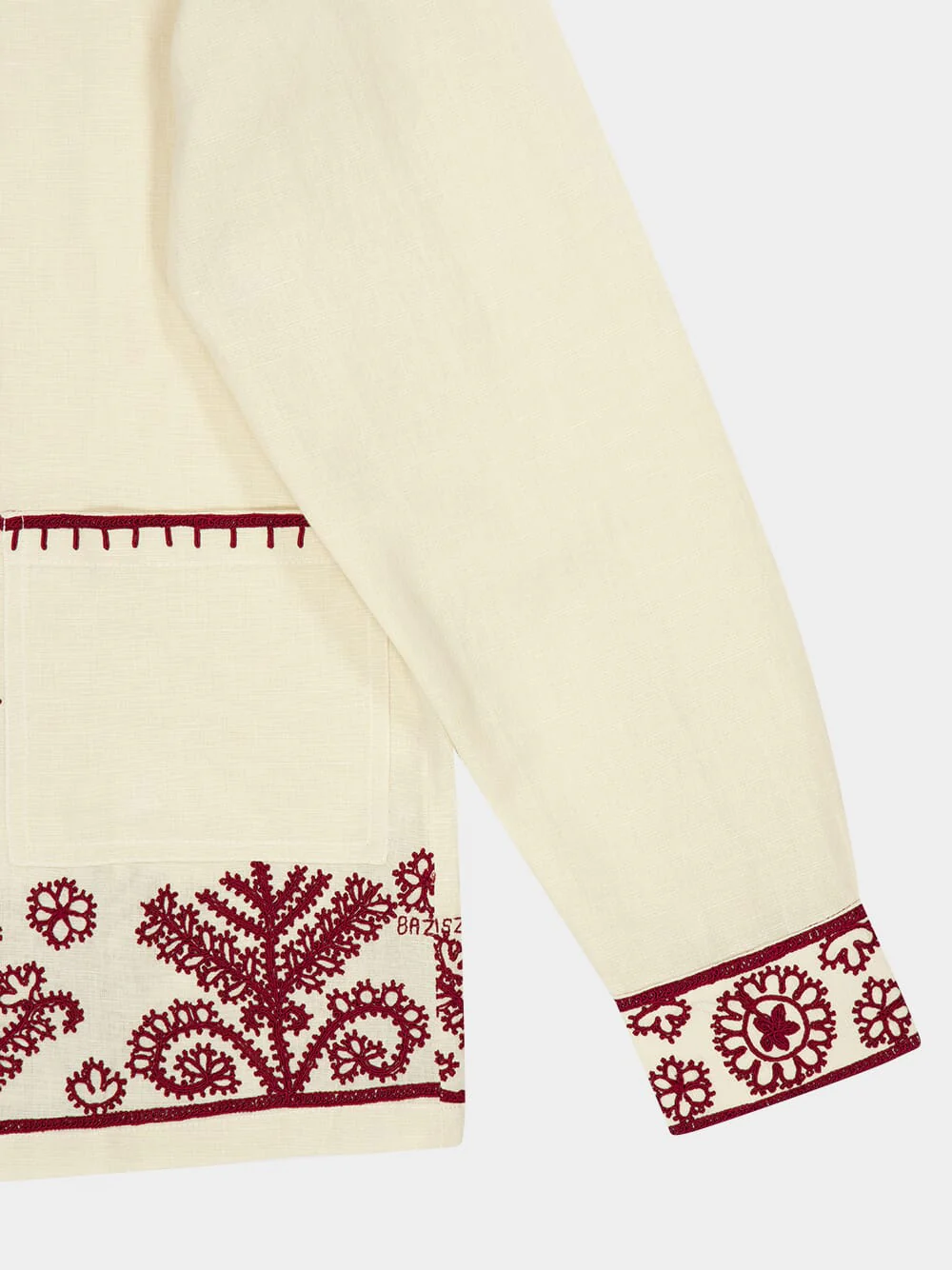 Off-White and Burgundy Fougere Shirt - Image 5
