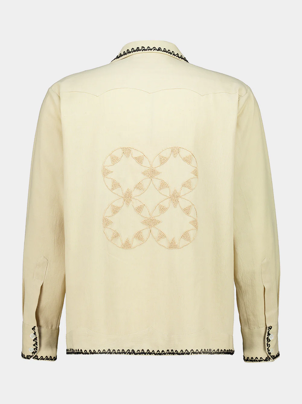 Beige Sferic Embroidered Shirt - Image 2
