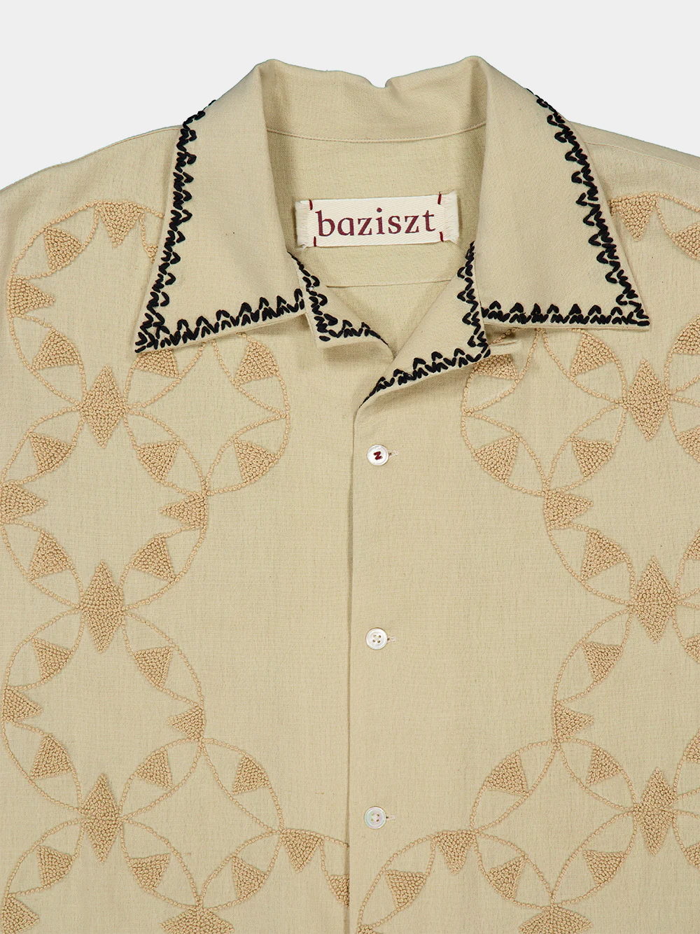 Beige Sferic Embroidered Shirt - Image 3