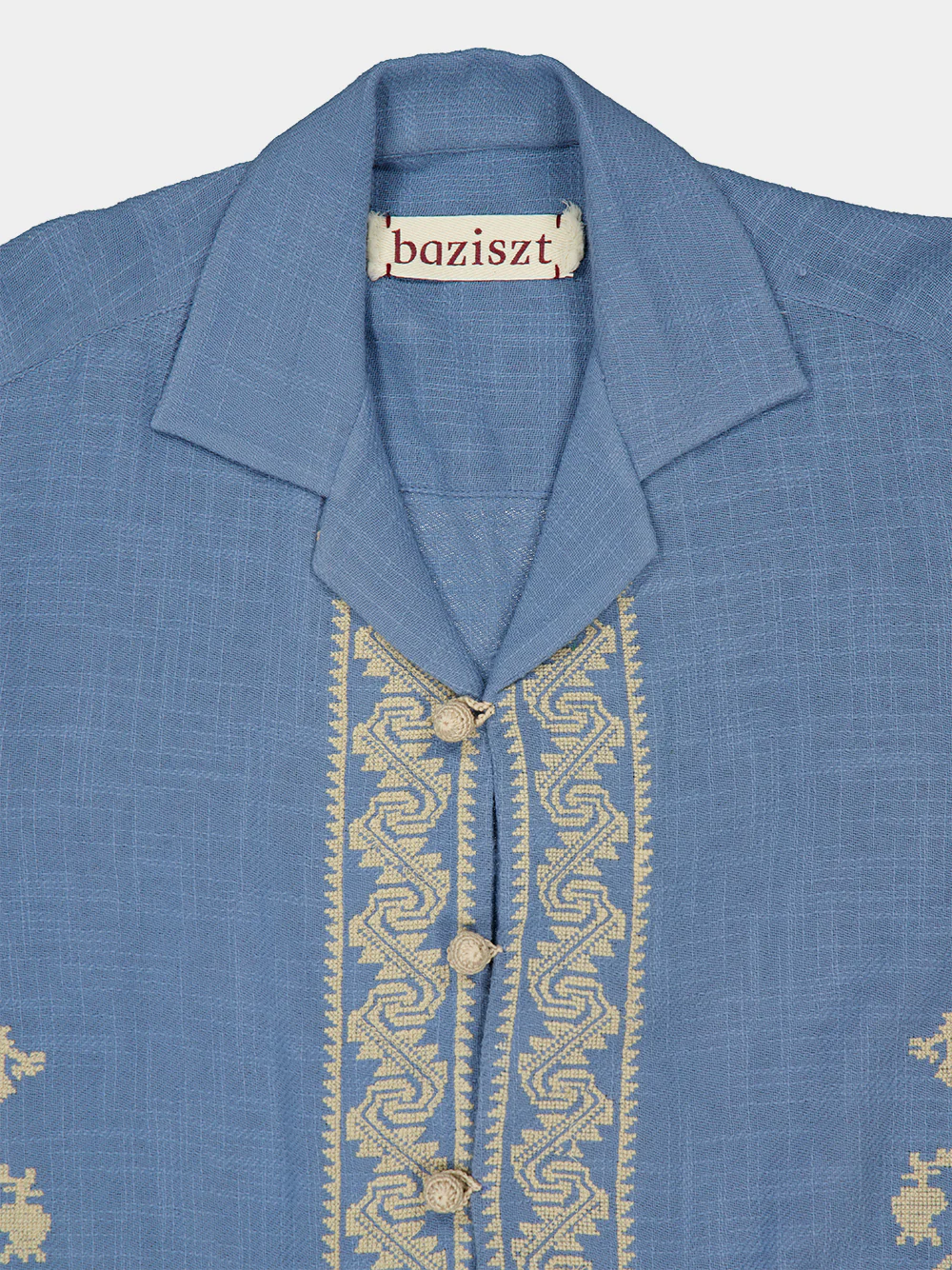 Light Blue Tulum Cotton Shirt - Image 3