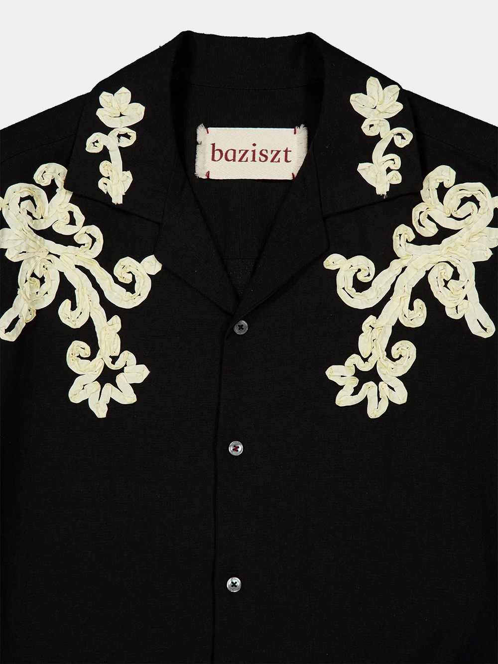 Black Taja Embroidered Shirt - Image 3