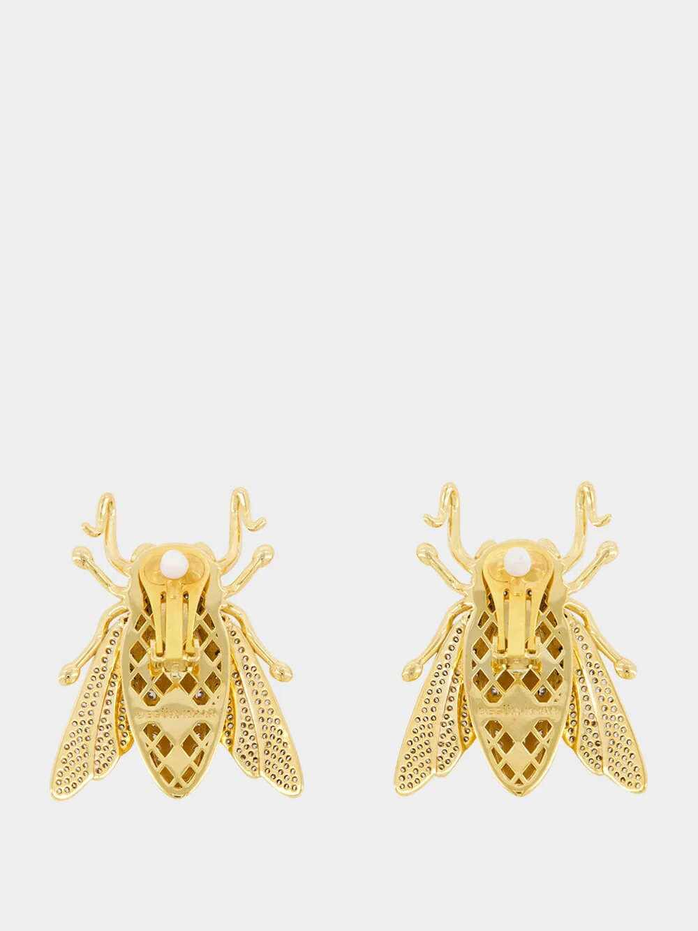 Crystal Queen Bee Gold-Plated Earrings - Image 3