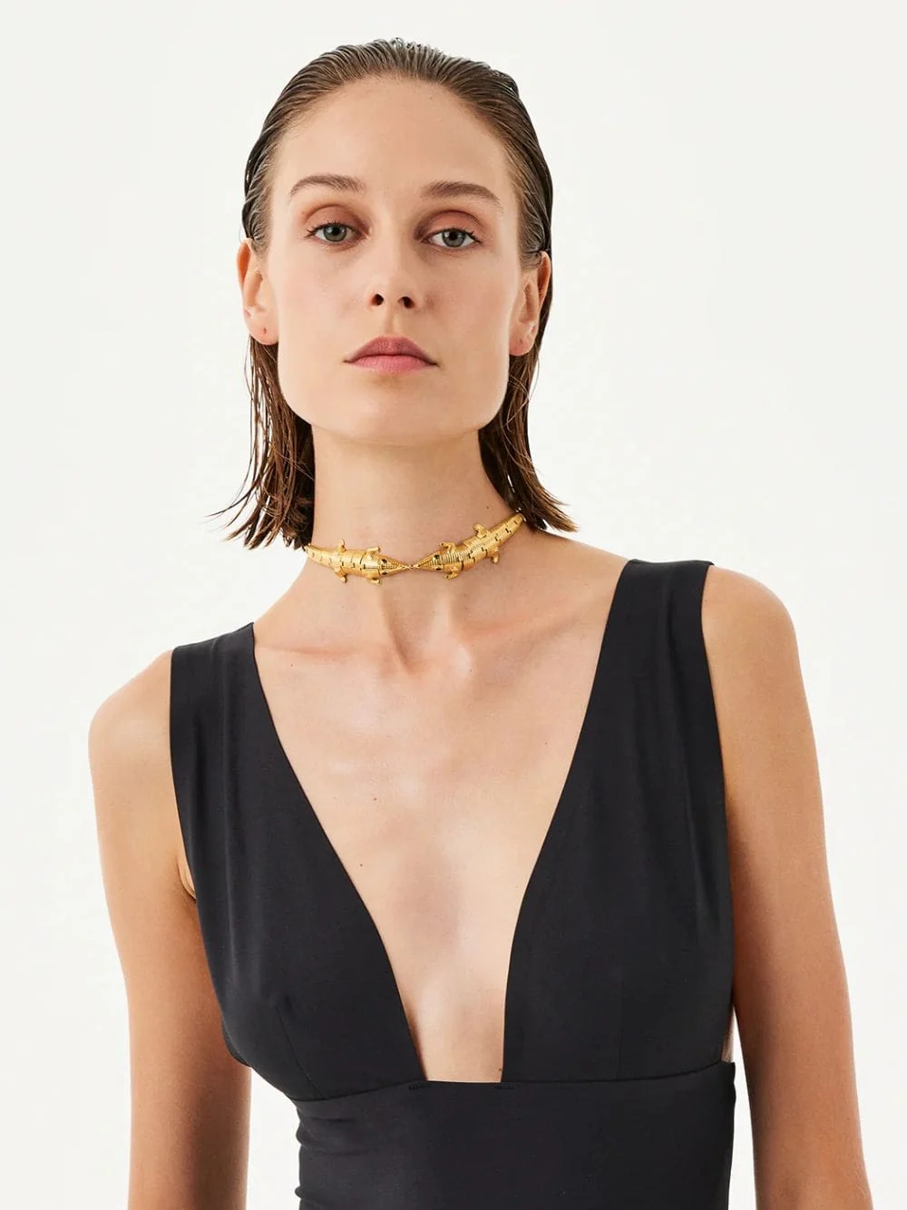 Gold Croco Choker
