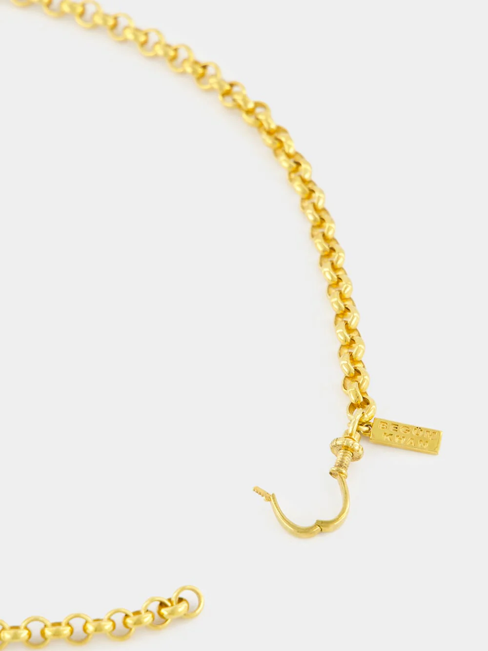 Gold-Plated Burgundy Lobster Necklace - Image 3