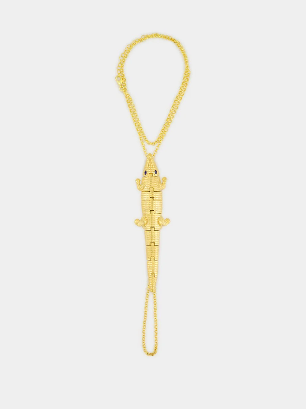 Gold-Plated Croco Hand Bracelet - Image 2