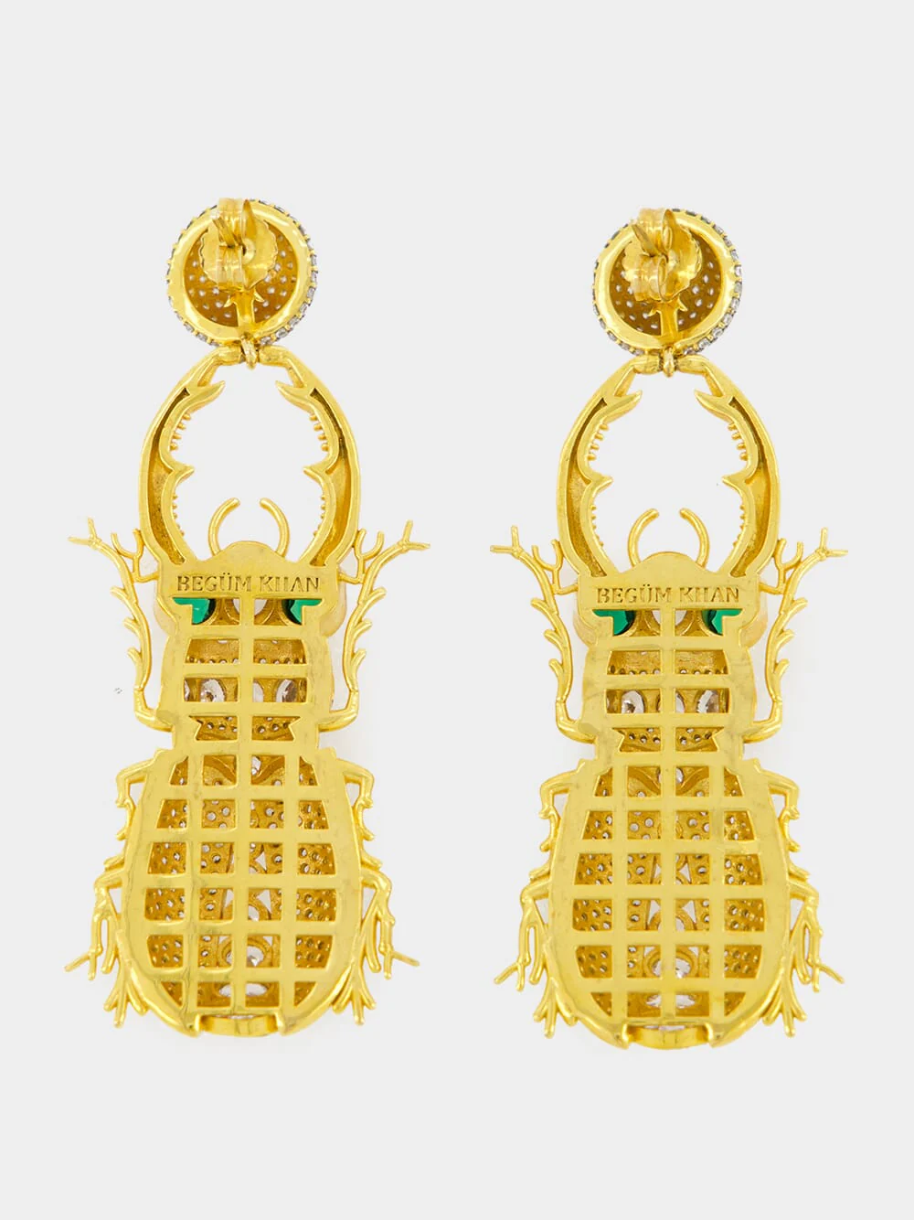 Gold-Plated King Beetle Earrings - Image 2