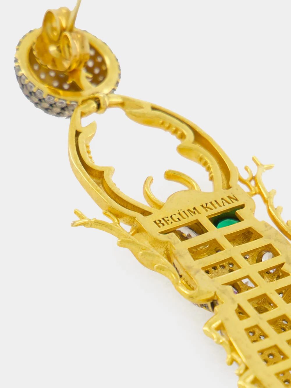 Gold-Plated King Beetle Earrings - Image 3