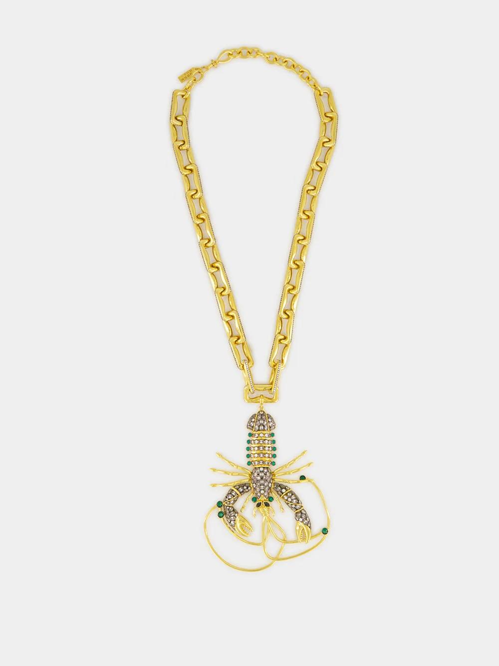 Gold-Plated Mega Lobster Necklace