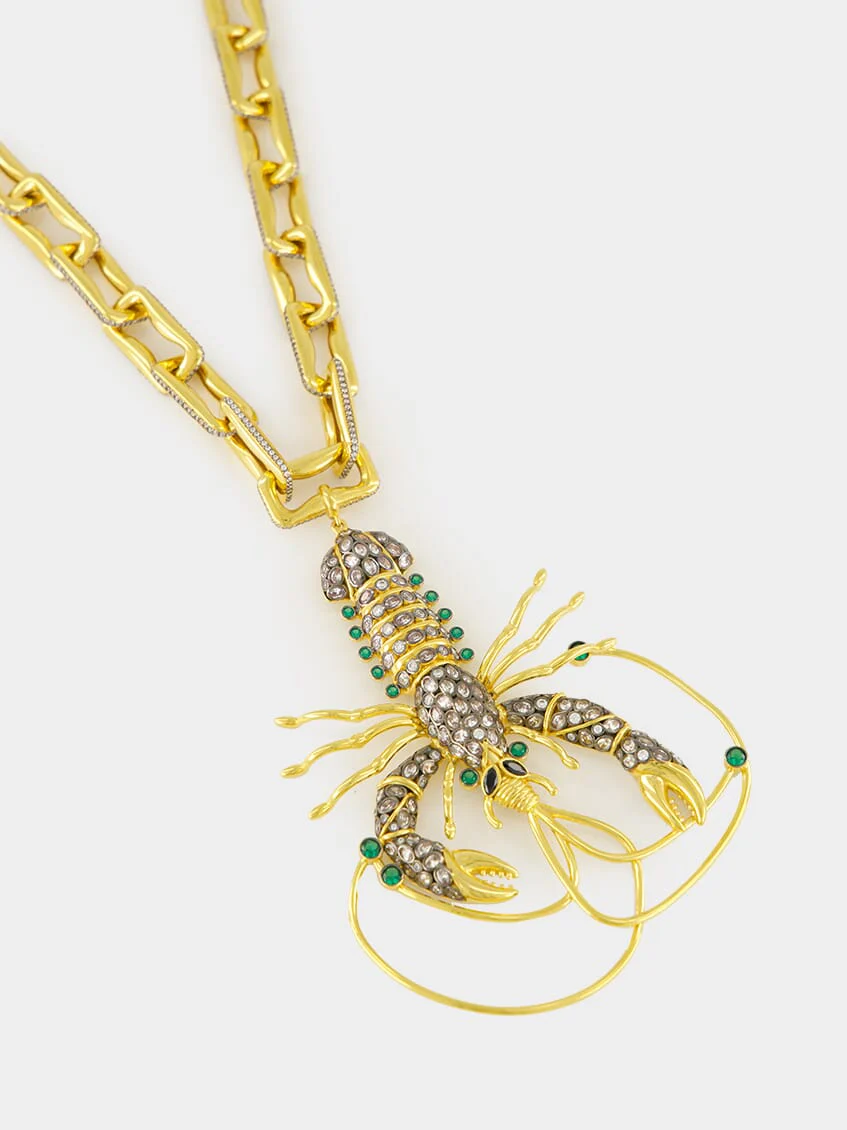 Gold-Plated Mega Lobster Necklace - Image 2