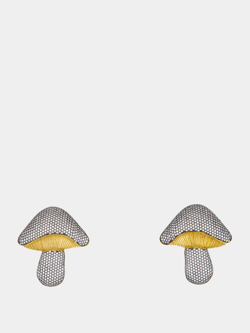 Gold-Plated Mushroom Earrings