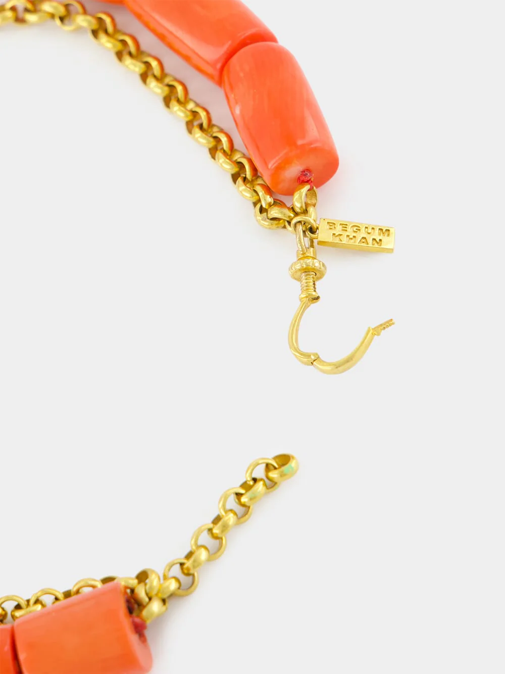 Gold-Plated Octopus Necklace with Coral - Image 3