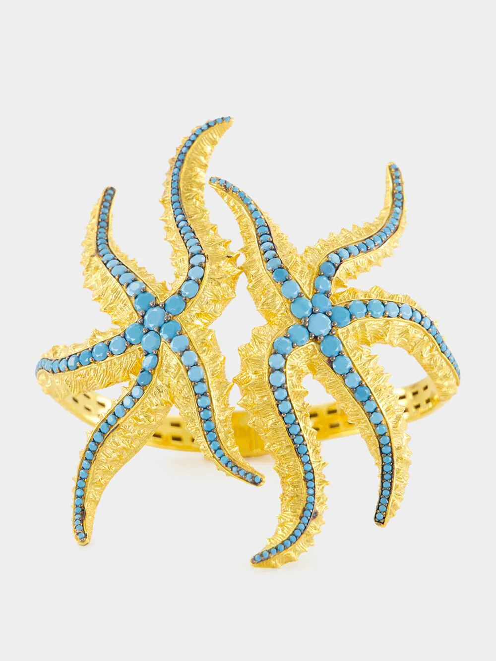 Gold-Plated Sirena Bracelet in Turquoise Blue
