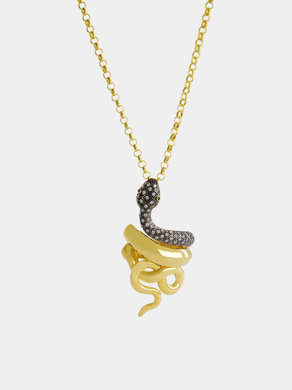 Gold-Plated Snake Necklace - Image 3