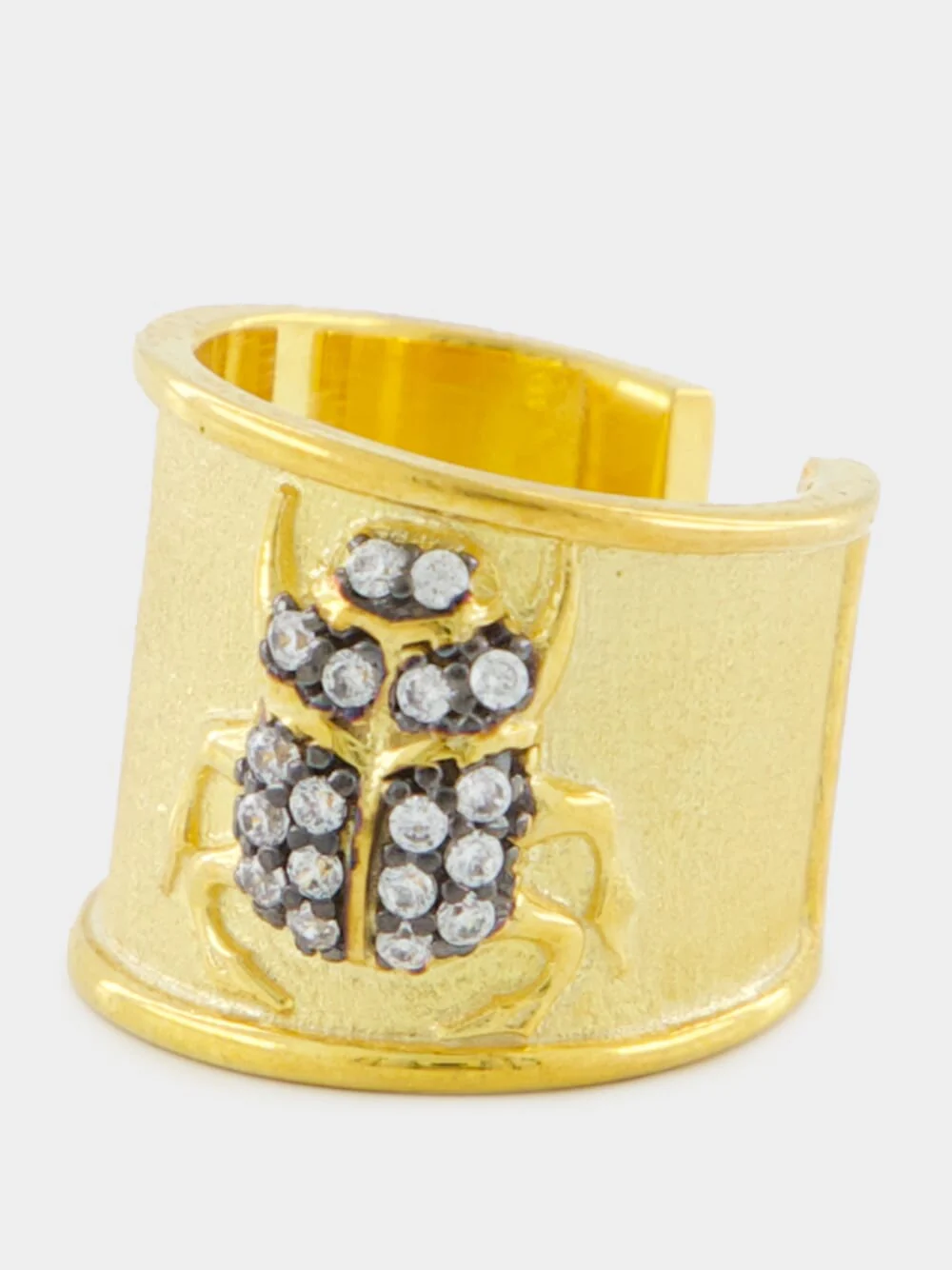 Gold Scarab Right Earcuff