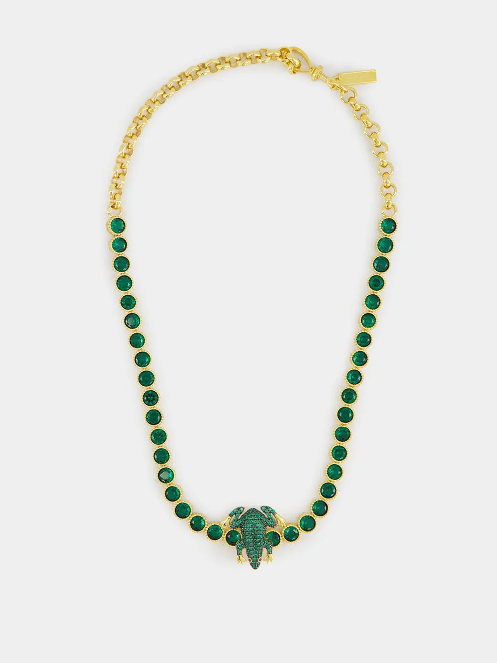 Green Frog Tennis Necklace