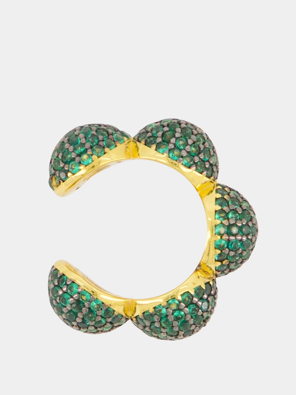 Green Maharani Ear Cuff Gold-Plated