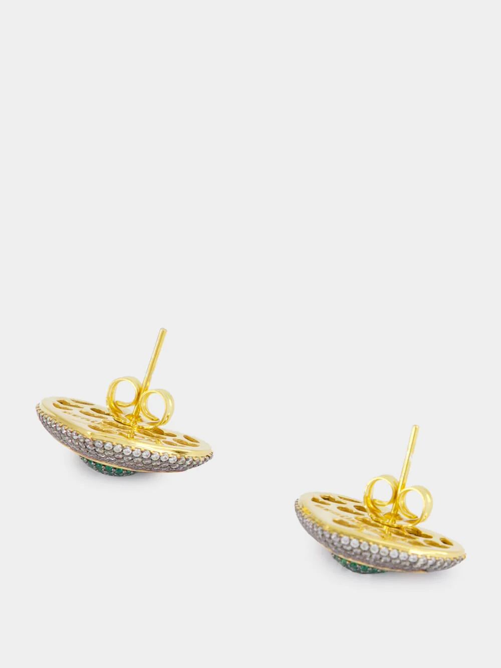 Occhio del Amore Earrings with Green Stones - Image 4