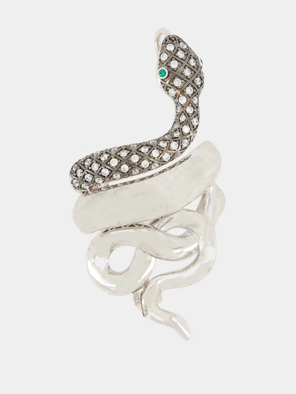 Platinum-Plated Serpentino Left Ear Cuff