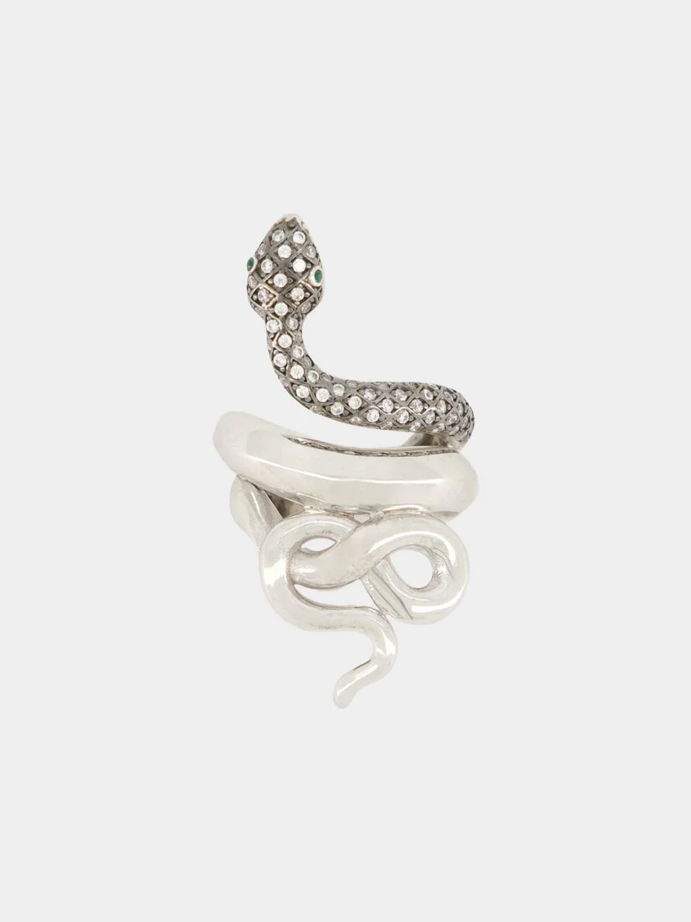 Platinum-Plated Snake Ring