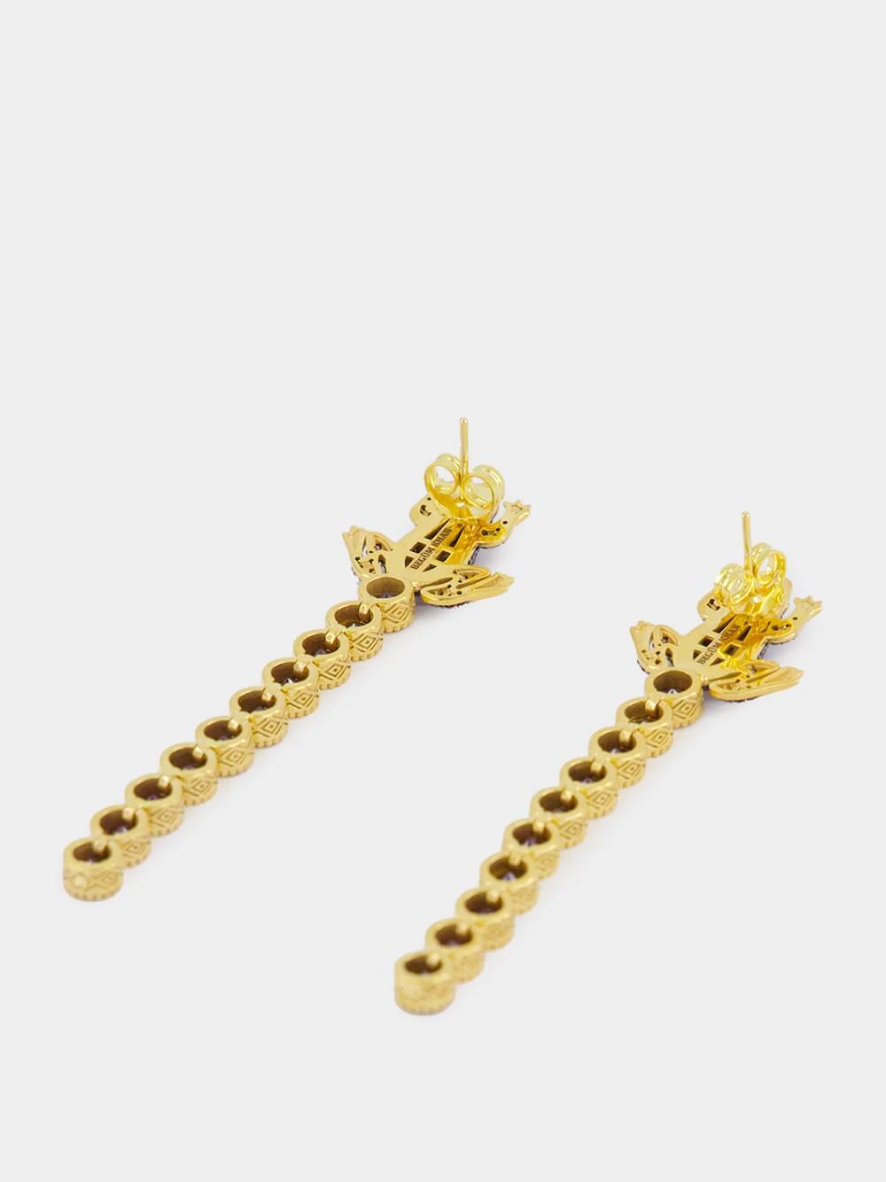 Purple Frog Tennis Earrings - Image 5