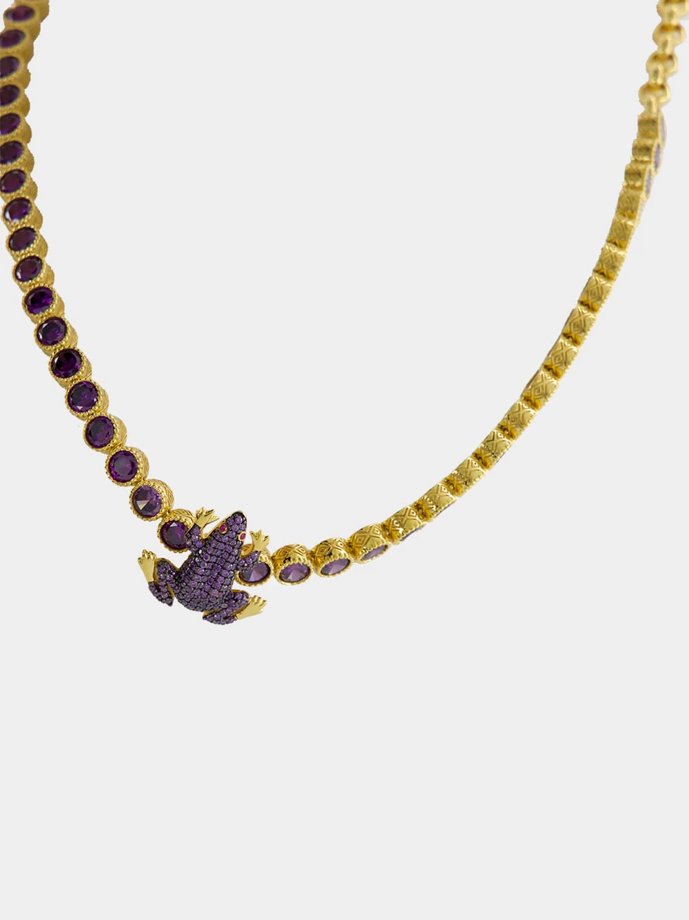 Purple Frog Tennis Necklace - Image 4