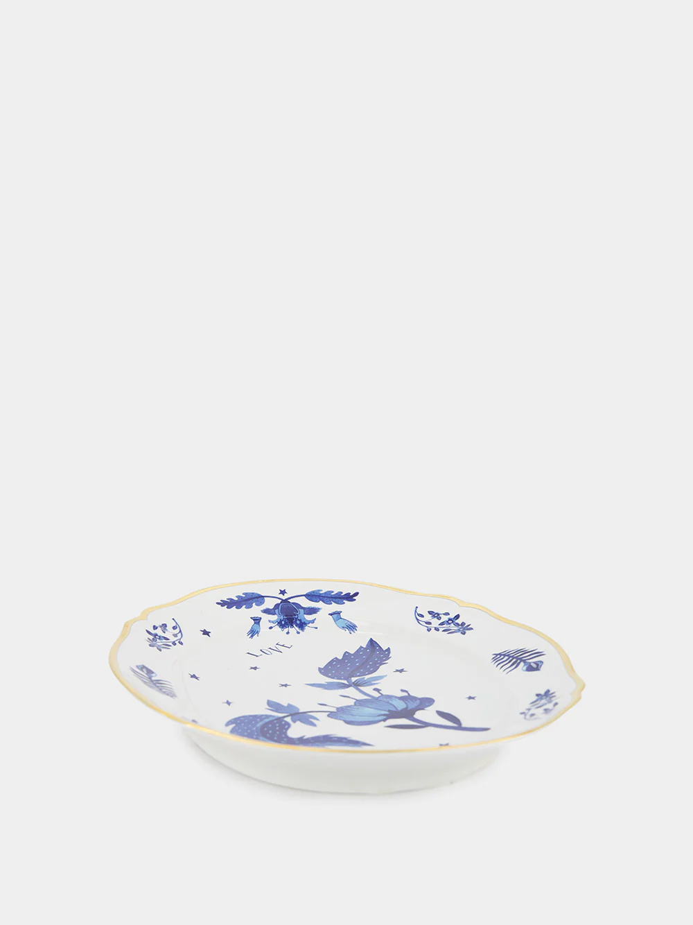 Floral Motif Porcelain Oval Platter - Image 3