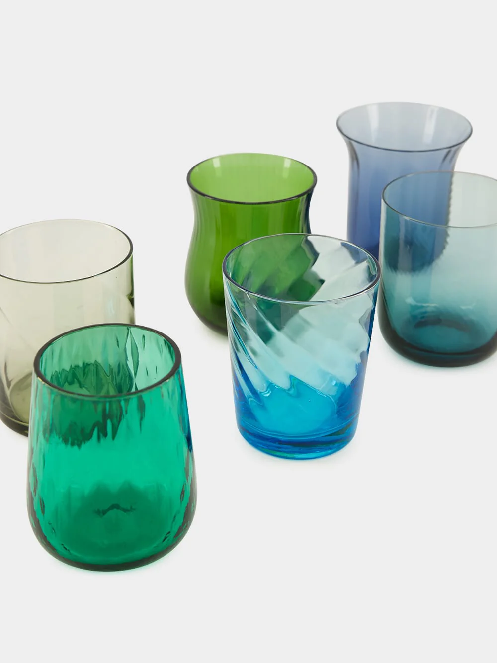 Set of 6 Textured Glass Tumblers - Image 2