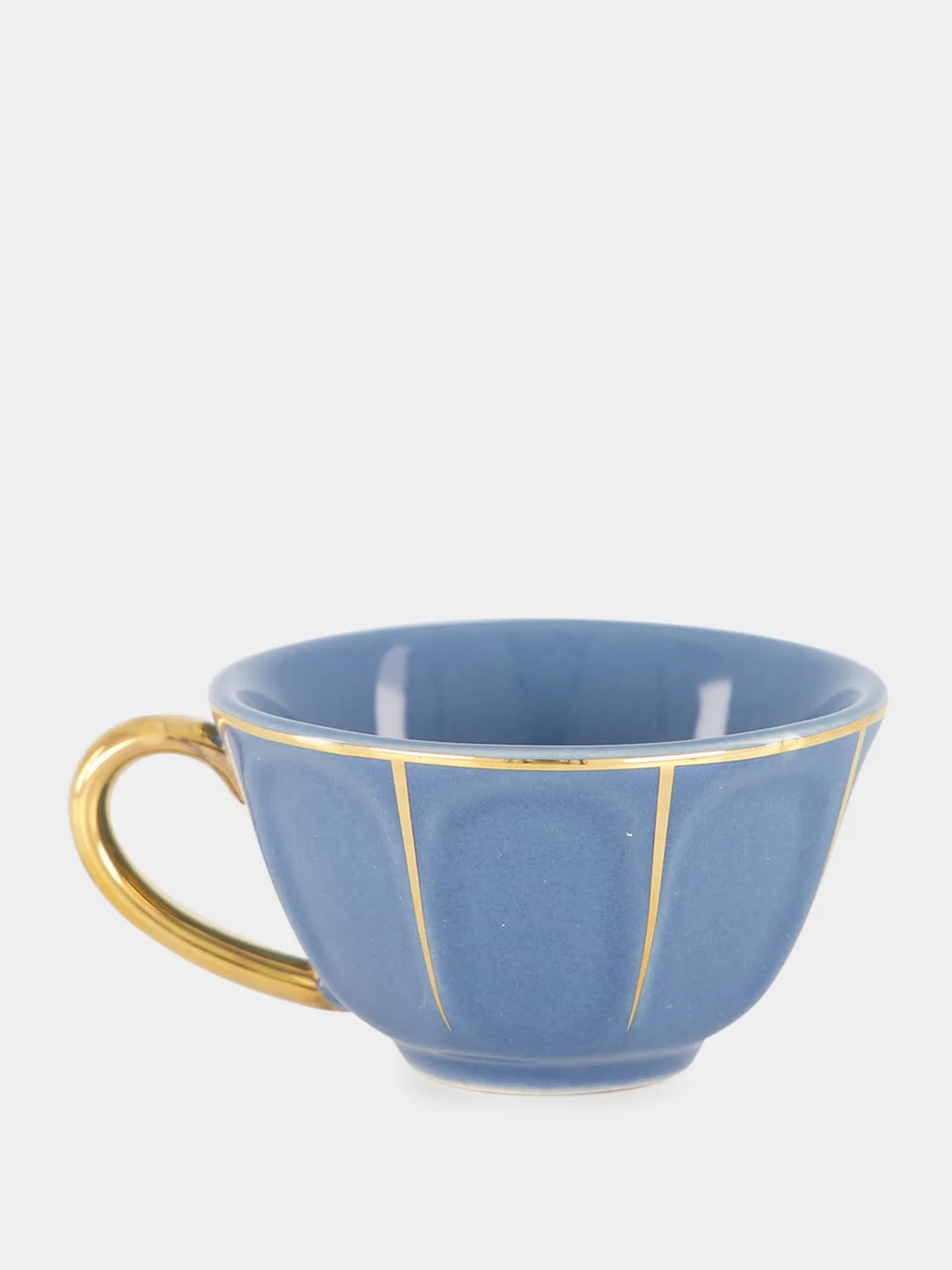 Blue Coffee Cup with Plate - Image 3