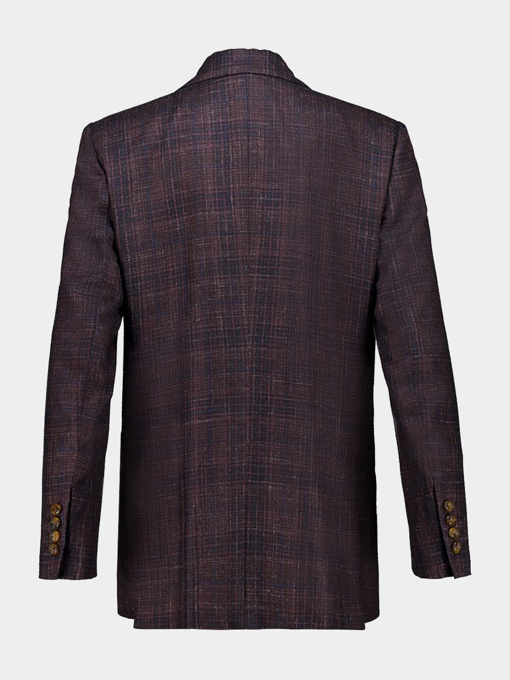 Askari Chocolate Checked Double-Breasted Blazer - Image 2