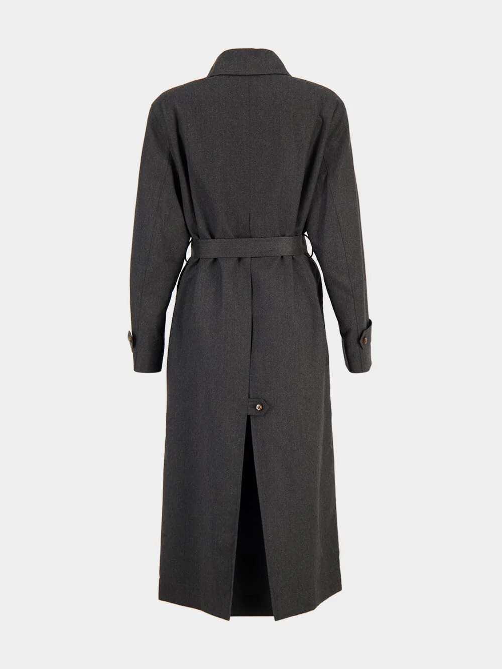 Astoria Grey Basoto Wool Trench Coat - Image 4