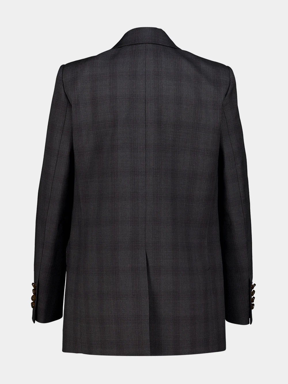 Bravado Grey Checked Virgin Wool Blazer - Image 2