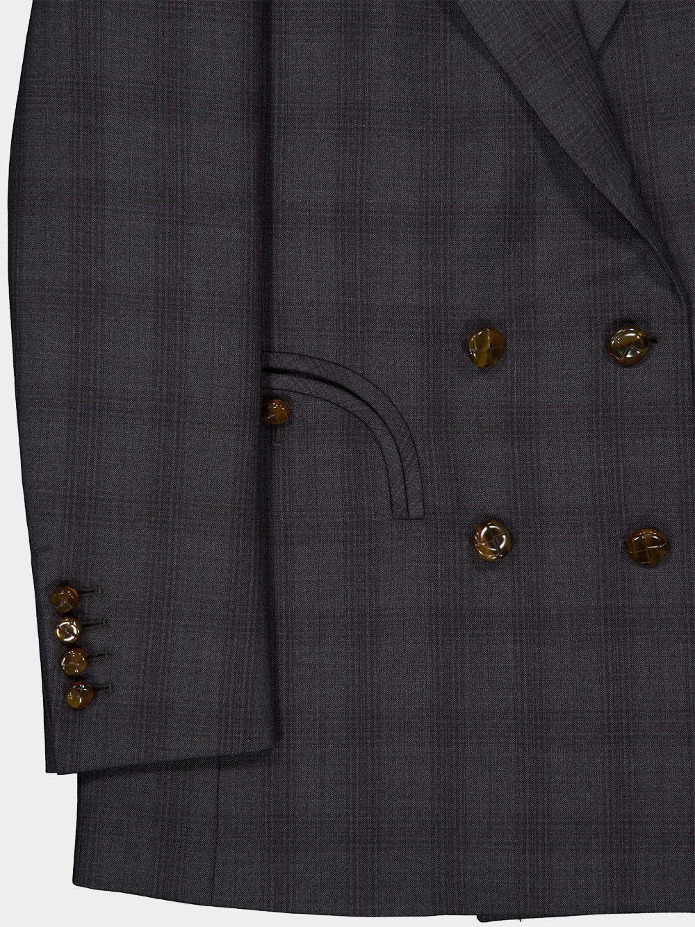 Bravado Grey Checked Virgin Wool Blazer - Image 4