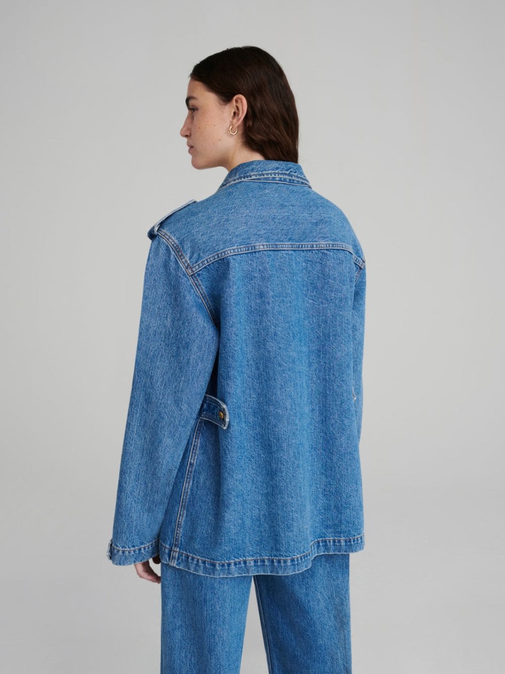 Blue Denim Sahariana Jacket - Image 4