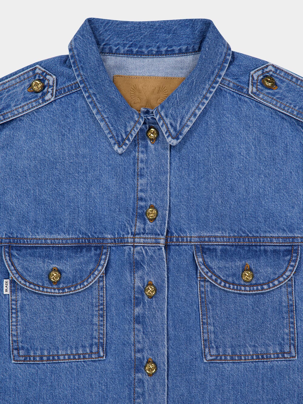 Blue Denim Sahariana Jacket - Image 5