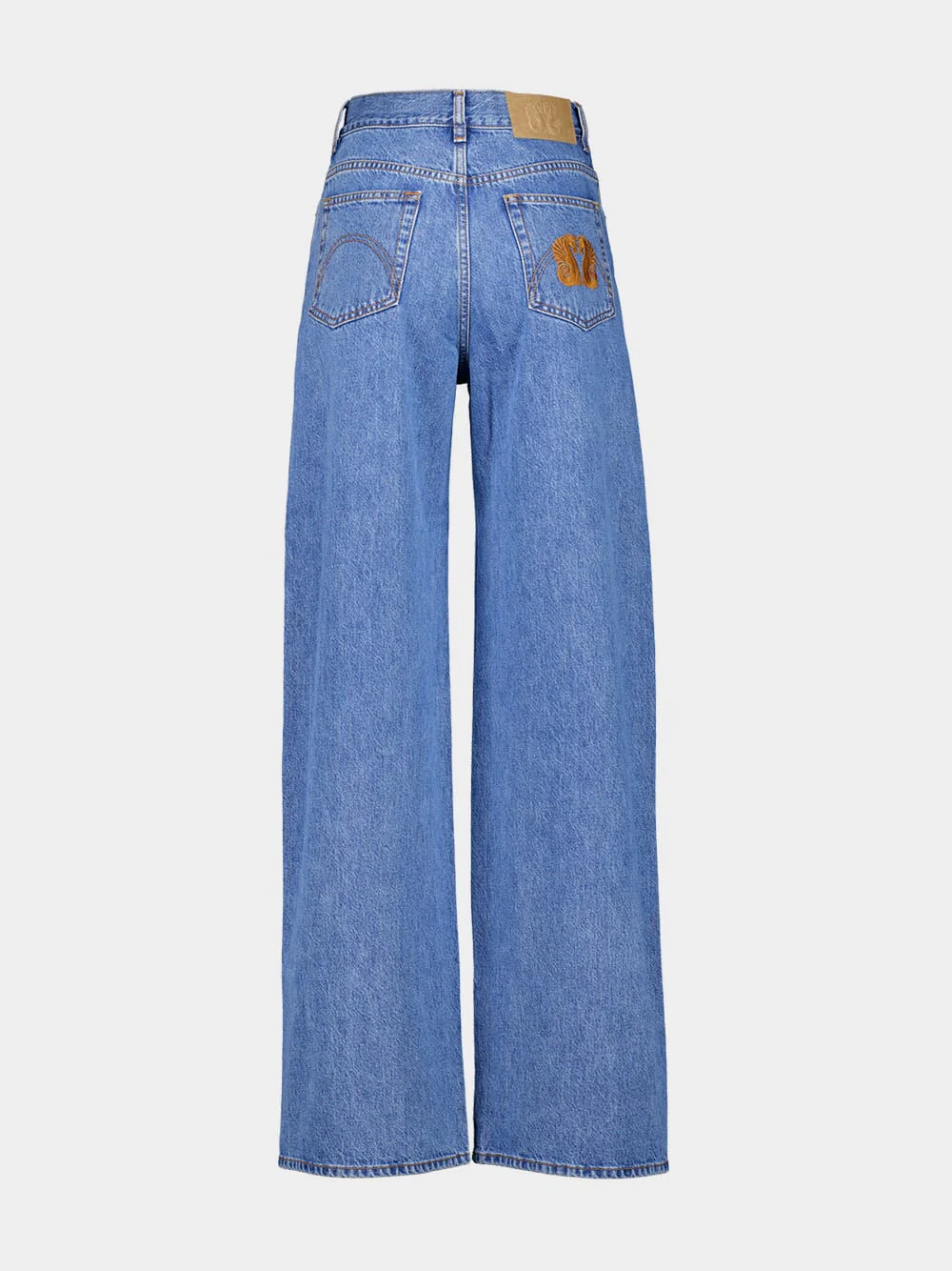 Blue Java High-Rise Wide-Leg Jeans - Image 4