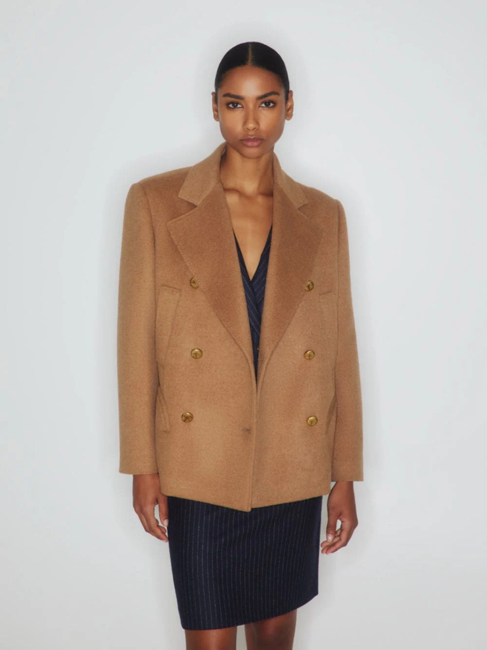 Mylius Double-Breasted Camel Coat - Image 2