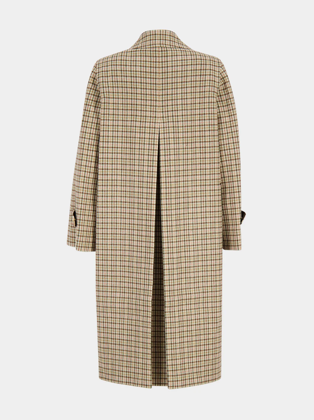 Agape Grey Check Woolly Coat - Image 4