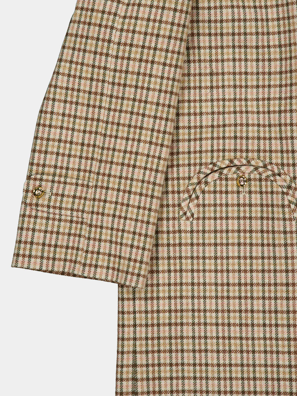 Agape Grey Check Woolly Coat - Image 5