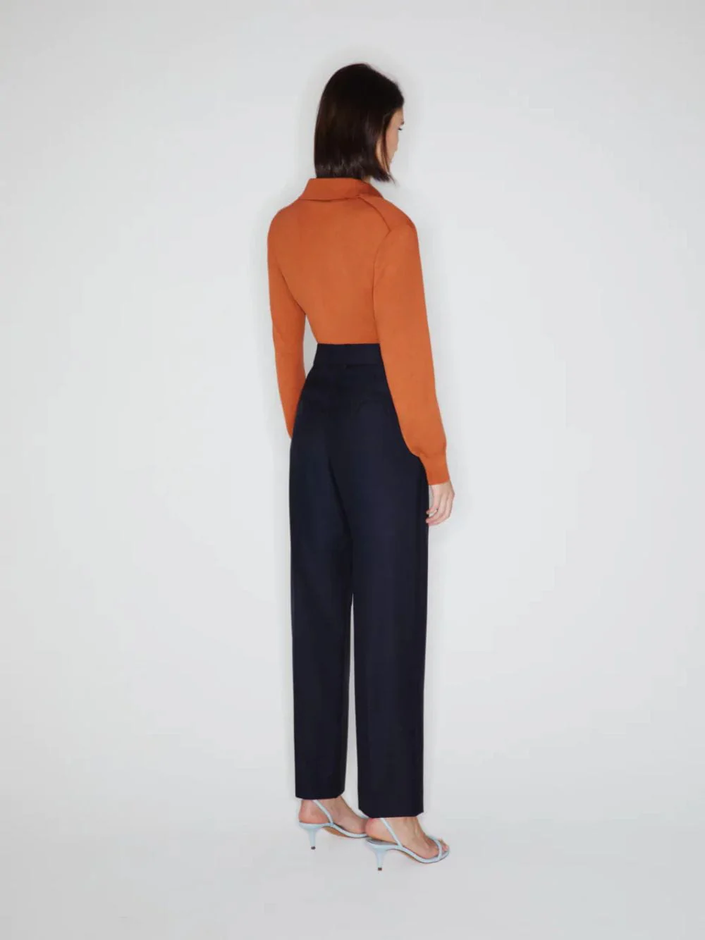 First Class Navy Wool-Mohair Pants - Image 3
