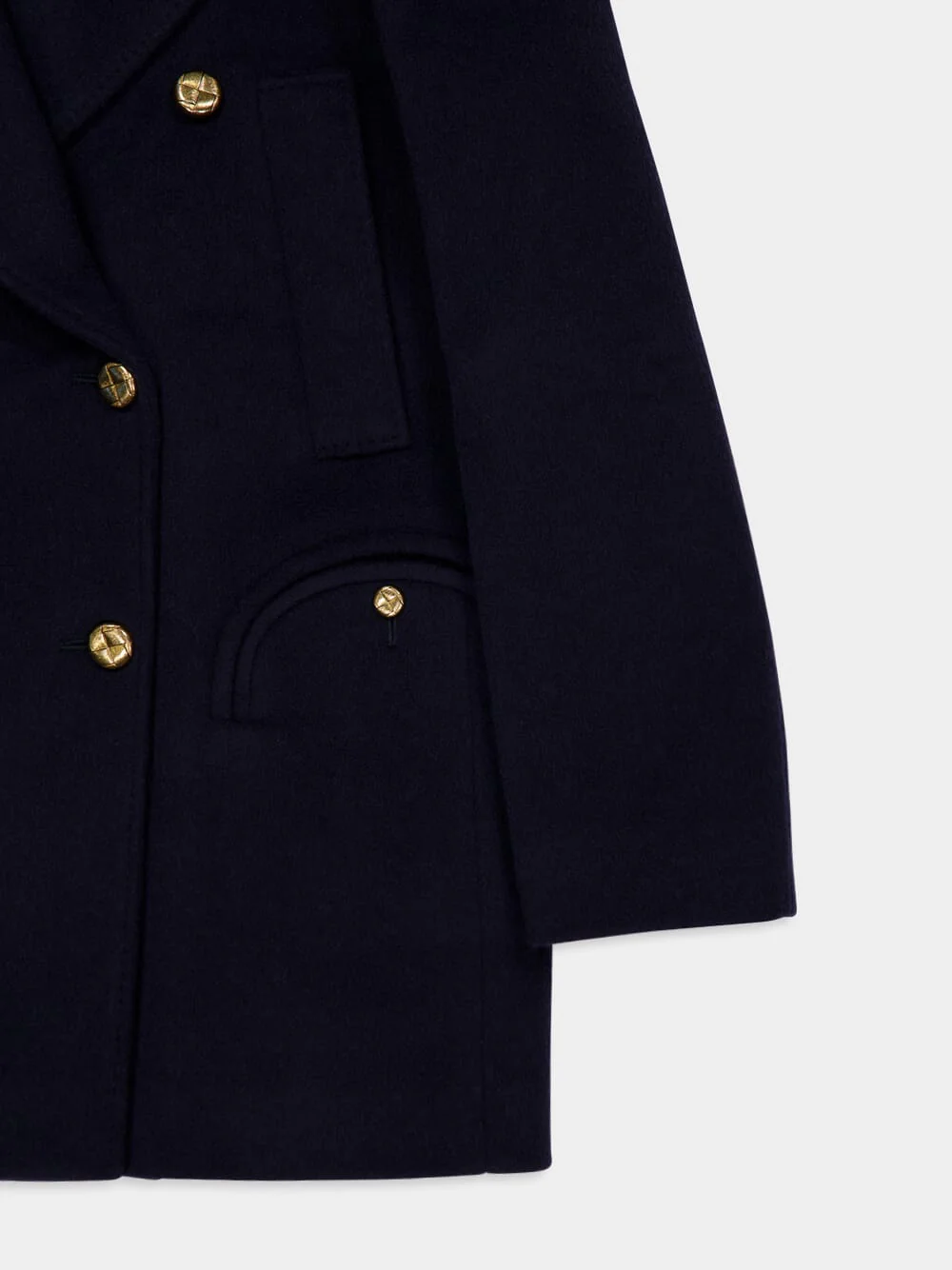 Joyme Navy Sealady Wool Coat - Image 6