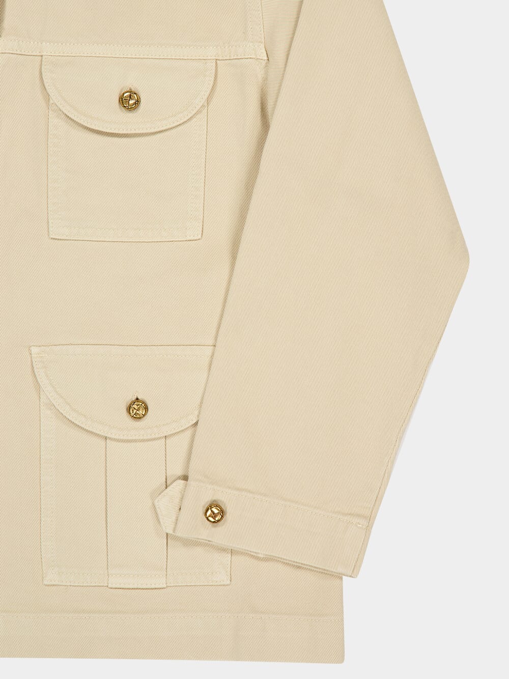 Nariida Almond Sahariana Denim Jacket - Image 4