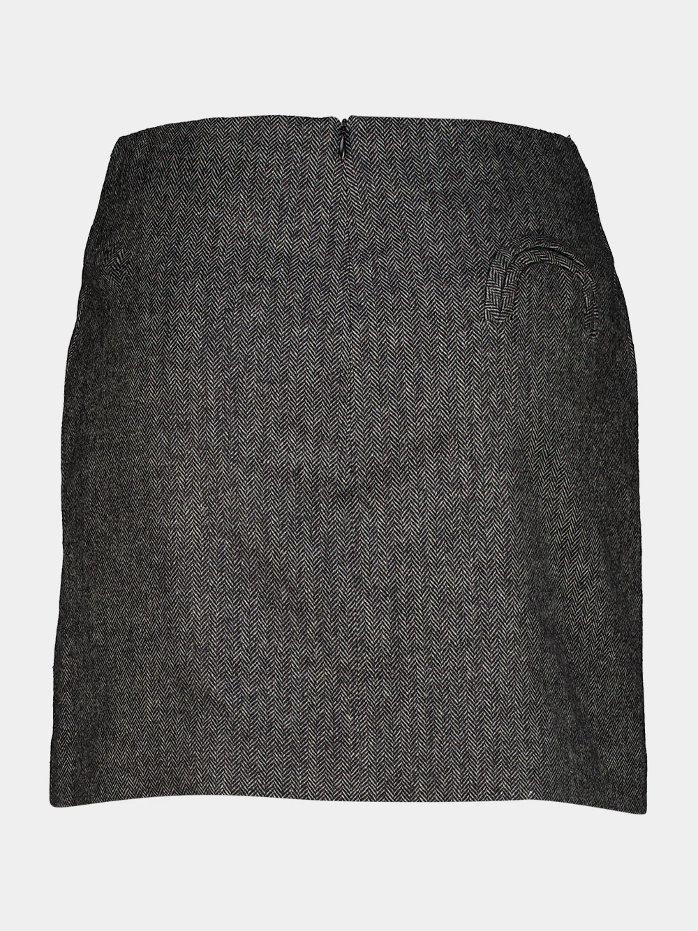 Jline Coci Black and White Herringbone Mini Skirt - Image 3