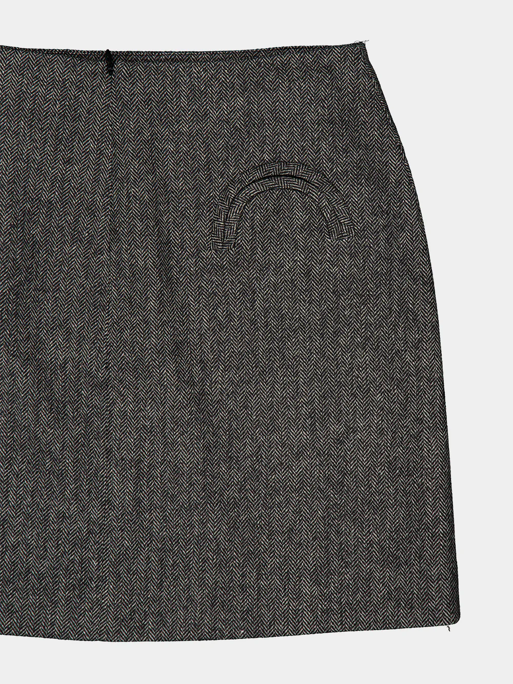 Jline Coci Black and White Herringbone Mini Skirt - Image 6