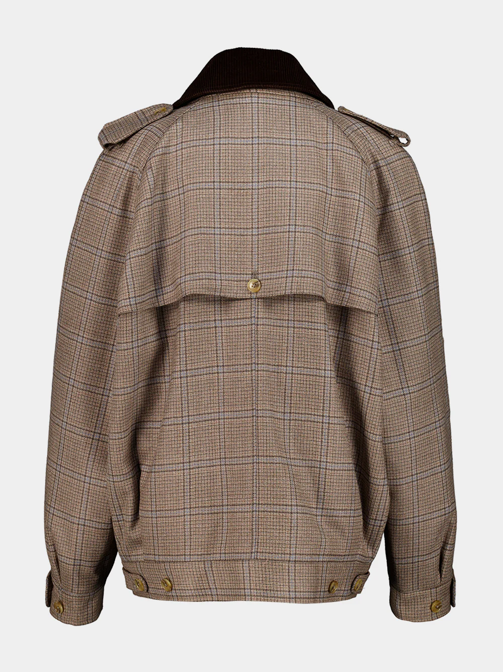 Saona Beige Chausie Check Wool Jacket - Image 2