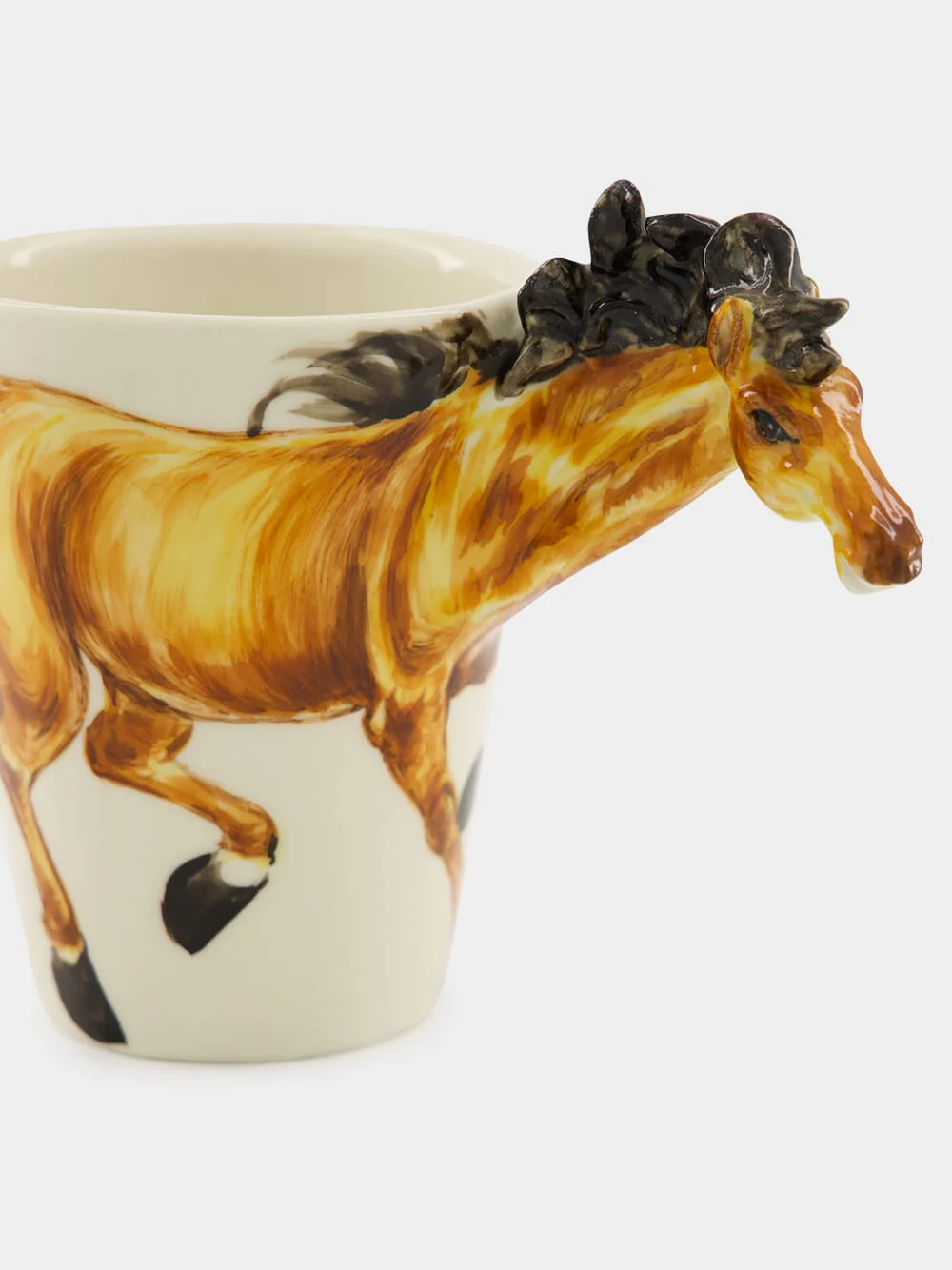 Horse Ceramic Coffee Mug in Chestnut - Image 3