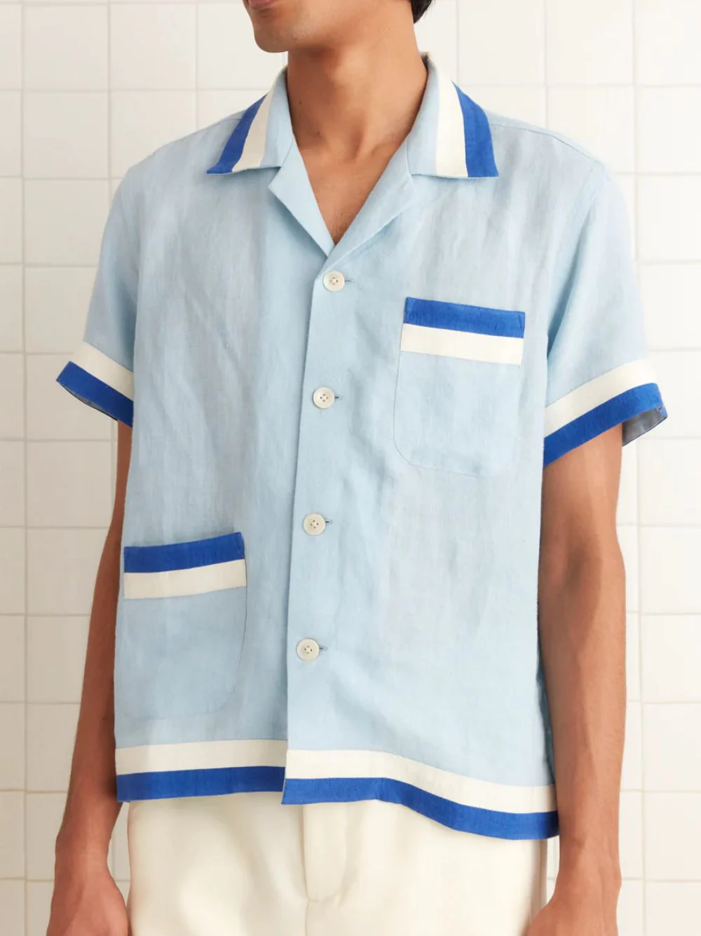 Blue Seedling Stripe Shirt - Image 2