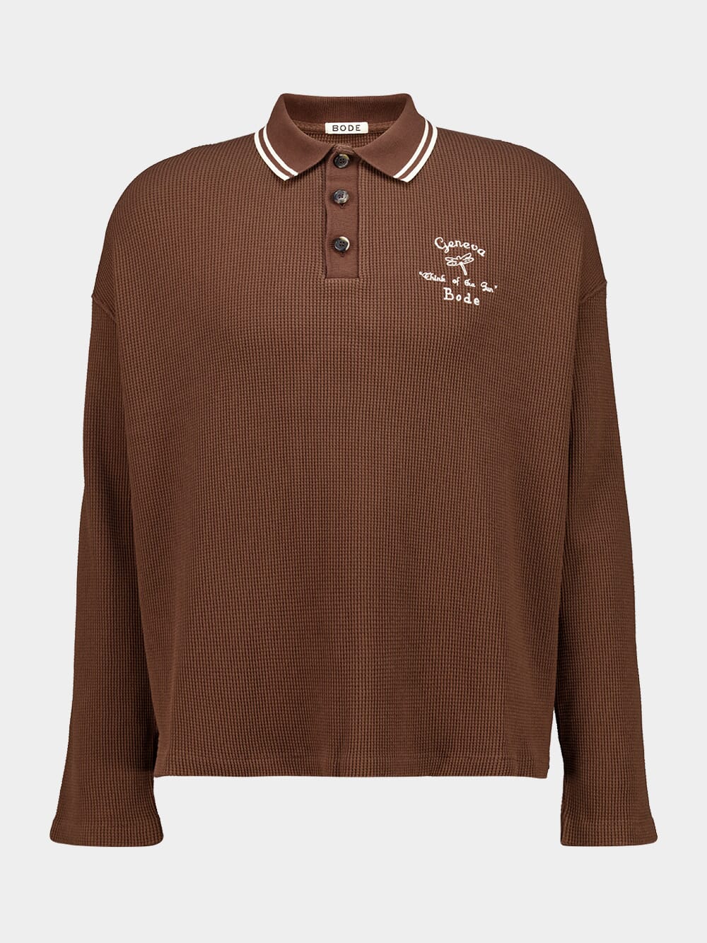 Brown Geneva Waffle Polo