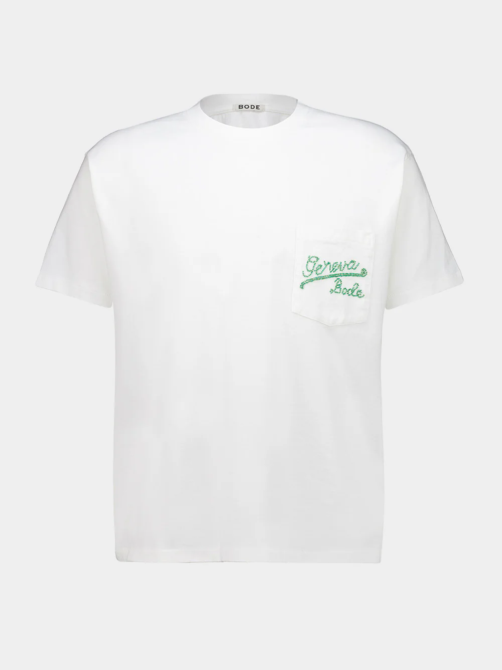 Cream Beaded Geneva Pocket T-Shirt