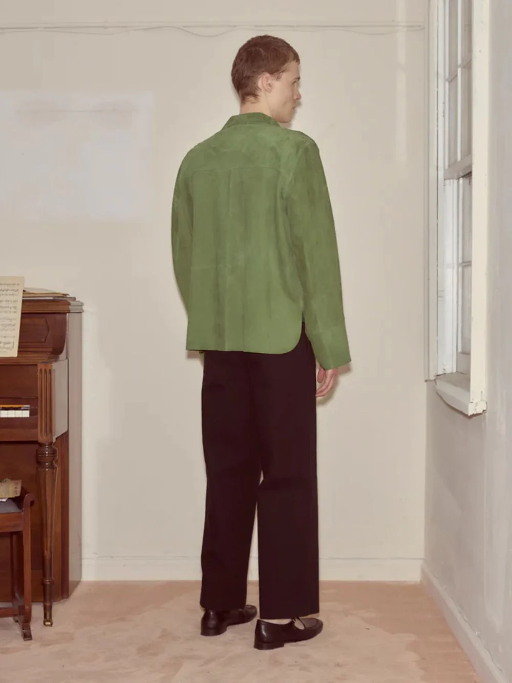 Green Suede Overshirt - Image 3