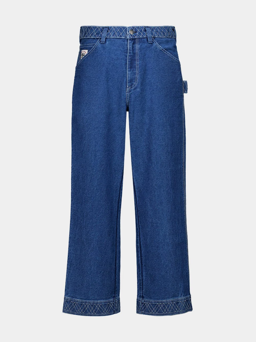 Indigo Embroidered Denim Knolly Brook Trousers